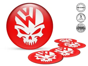 VW Custom Domed Decals Resin Logo for Wheels